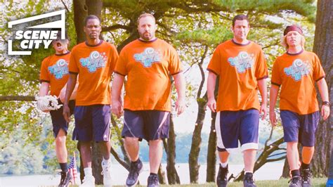 grown ups basketball scene.